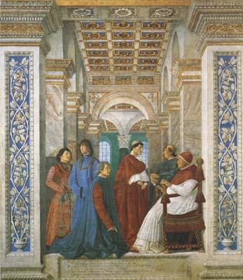 Sixtus IV,his Nephews and his Librarian Palatina (mk08), Melozzo da Forli